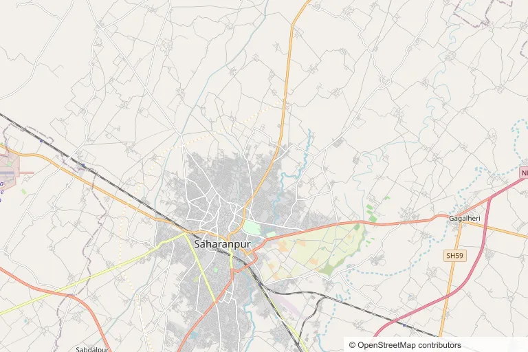 Map of Saharanpur, Uttar Pradesh, where StudyBox Doon's head office is